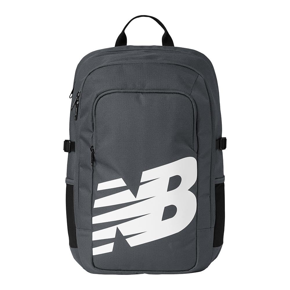 New Balance Unisex Logo Backpack for Men & Women - Lightweight Durable School Backpack, Travel Daypack, Gym Bag - One Size Fits Most (Perfect for College, Work, Hiking & Everyday Use)