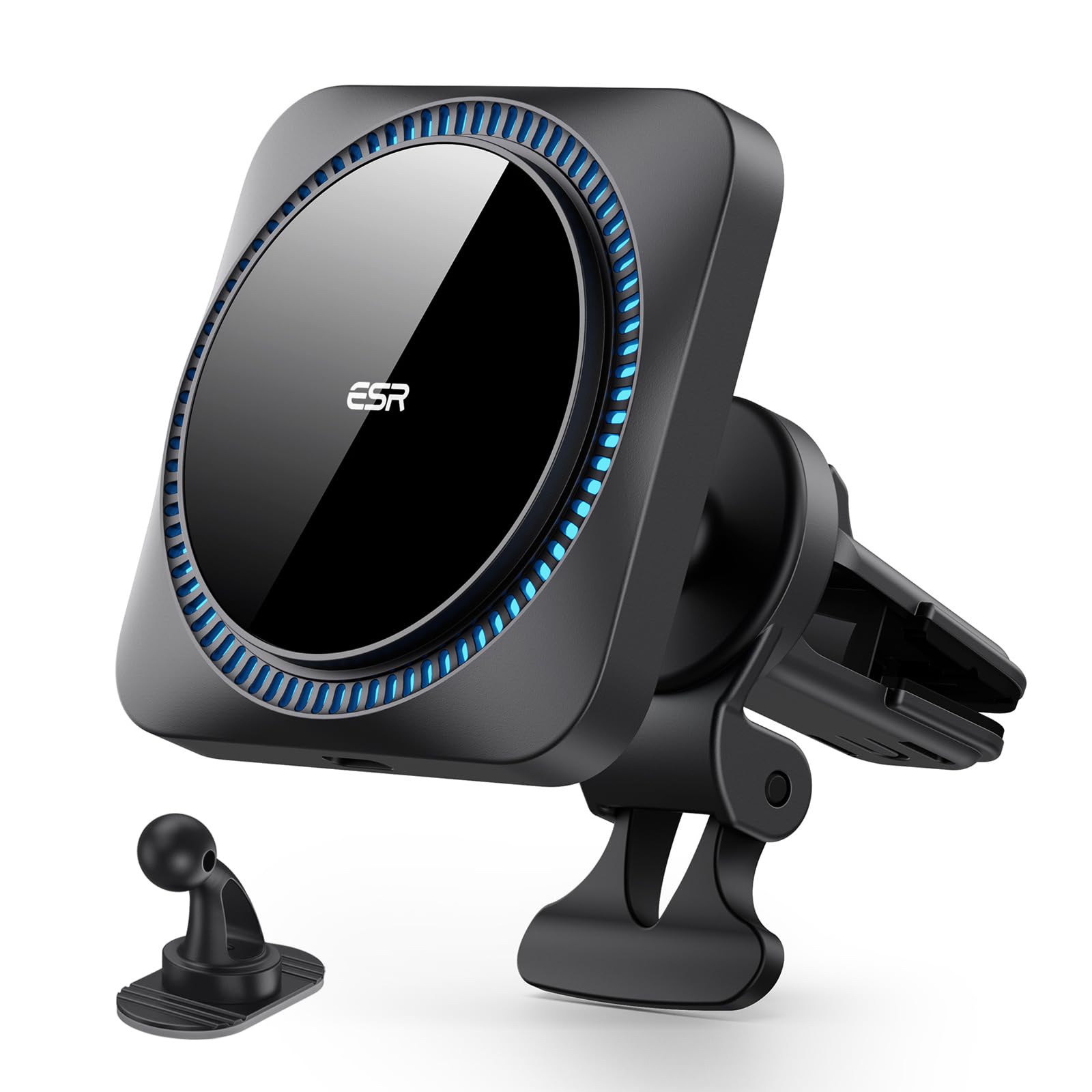 ESR Magnetic Wireless Car Charger with CryoBoost (HaloLock) - Fast Charging & Phone Cooling for iPhone 14/13/12 Series | MagSafe Compatible Car Mount | Air Vent Phone Holder | Perfect for Road Trips & Daily Commutes