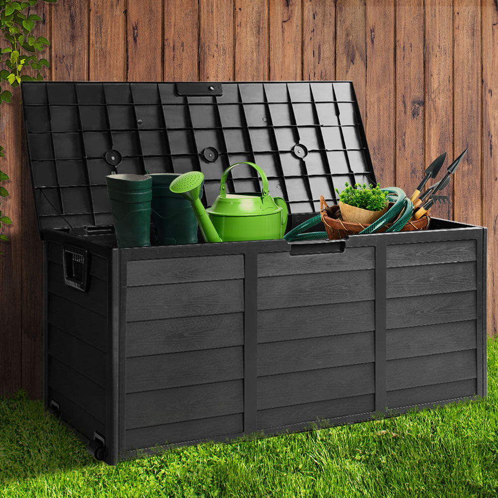 290L Outdoor Storage Box - Waterproof & Durable All-Weather Container for Patio, Garden, and Backyard Organization - Perfect for Cushions, Toys, and Tools