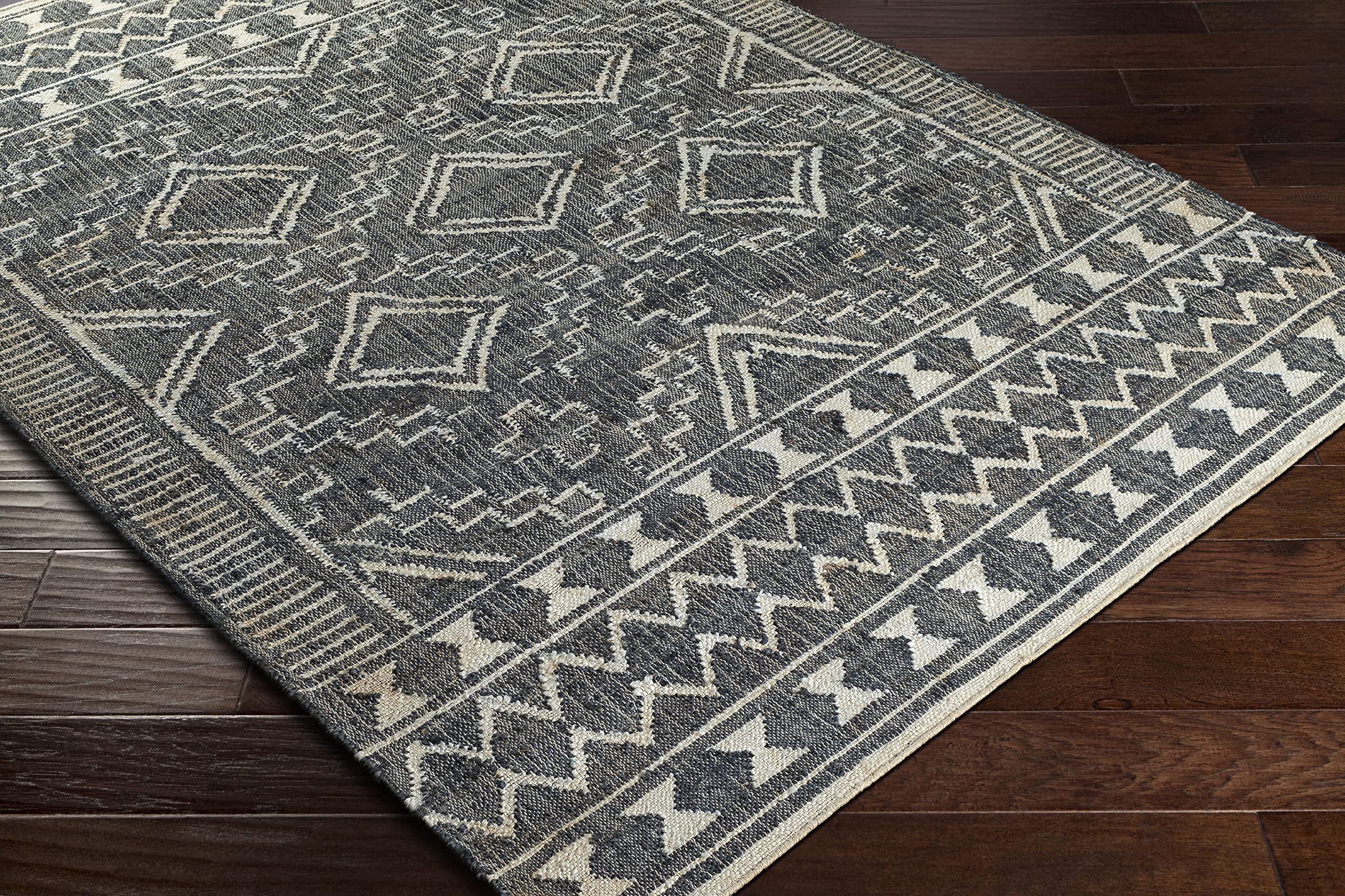 Mark&Day 2x8 Runner Area Rug - Bankert Global Charcoal Brown Blue Cream Carpet for Hallway, Kitchen, Bedroom & Living Room | Non-Slip Soft Floor Mat (2'6