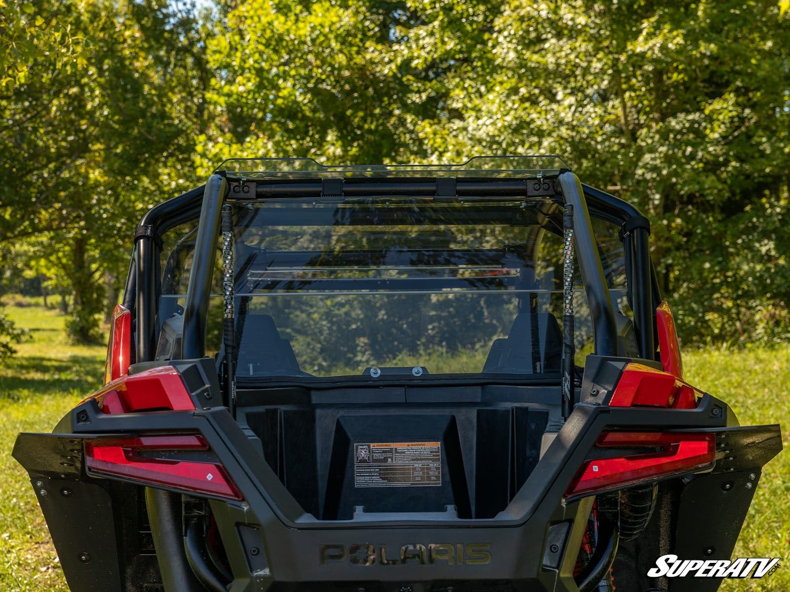 SuperATV Rear Windshield for Polaris RZR PRO XP - Durable UTV Windshield for Off-Road Protection & Dust Control | Perfect for Trail Riding, Hunting & Outdoor Adventures