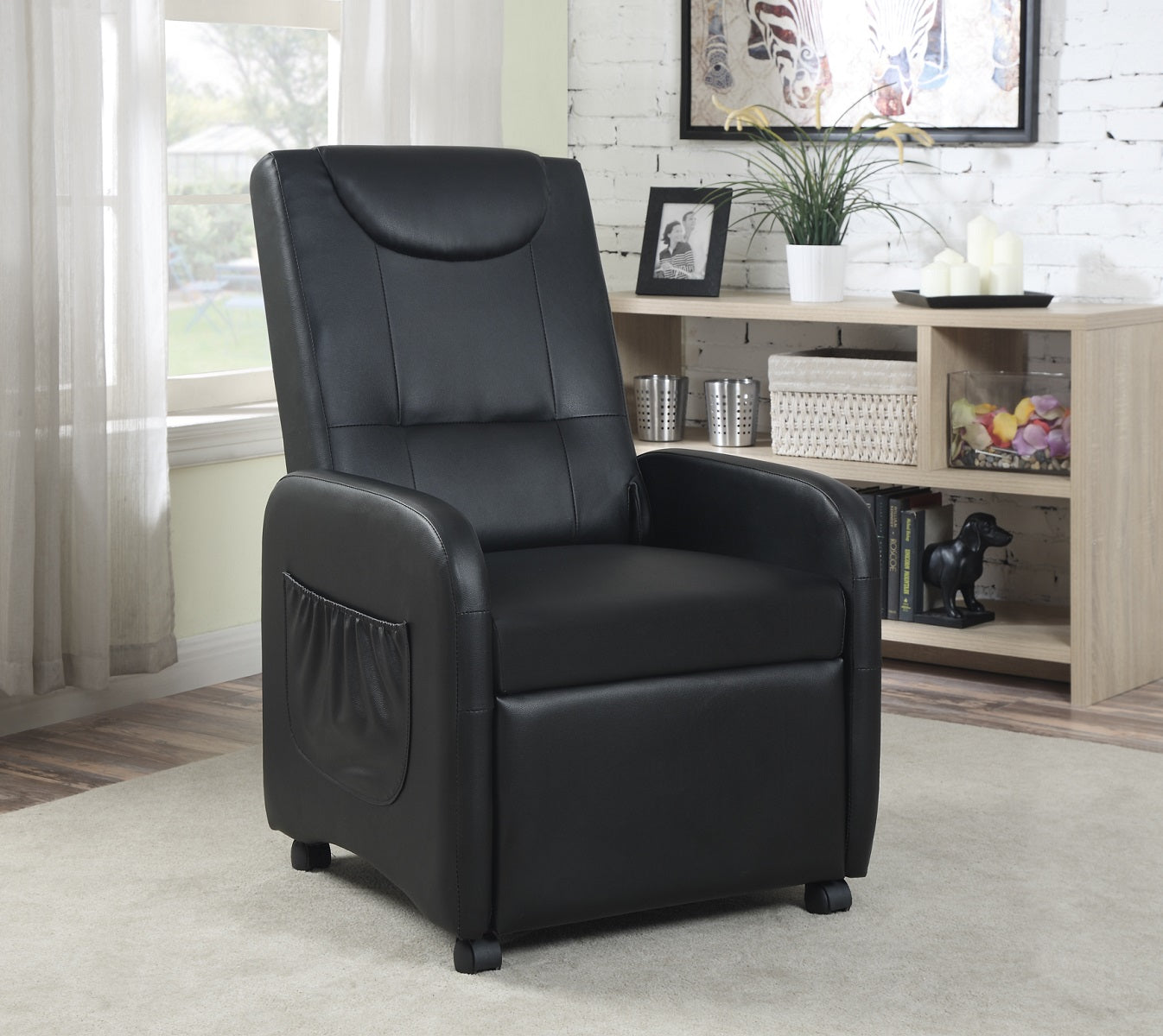 Premium 610 Theatre Gaming Recliner Chair - Black Leather, Ergonomic Design for Ultimate Comfort | Perfect for Home Theater, Gaming, and Living Room Relaxation