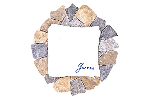 Personalized Embroidered Linen Handkerchief - Custom Name Monogram - Perfect for Weddings, Gifts & Special Occasions