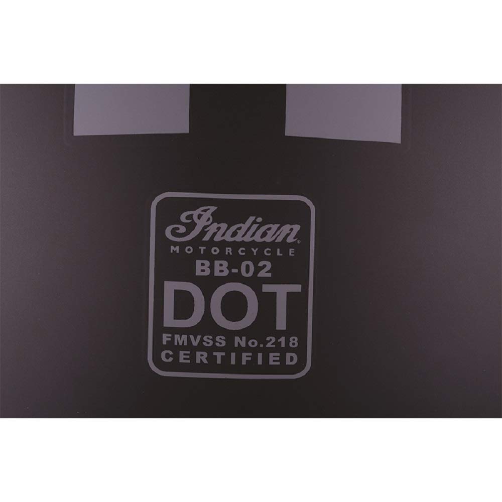 Indian Motorcycle Half Helmet with Gray Stripe - DOT Approved Lightweight Motorcycle Helmet for Men & Women - Perfect for Cruiser, Chopper & Street Riding