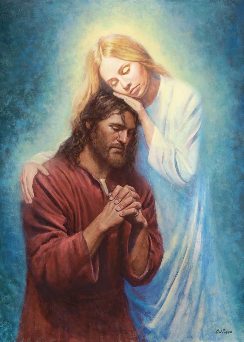 Angel Mother by Del Parson - Religious Wall Art for Home Decor - Perfect for Living Room, Bedroom & Church Inspirational Decor