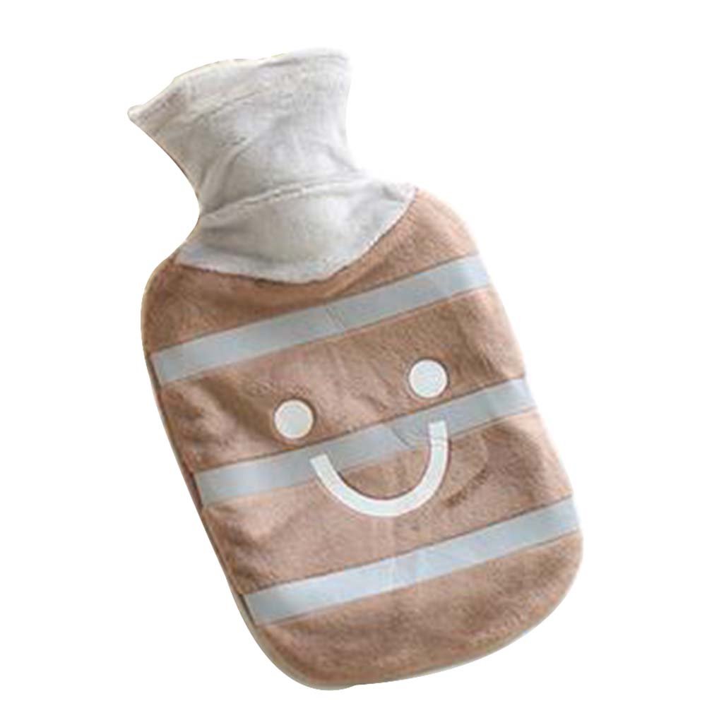 Premium Rubber Hot Water Bottle - Soft Plush Cover for Warmth & Comfort - Ideal for Cold Nights, Pain Relief & Cozy Relaxation at Home