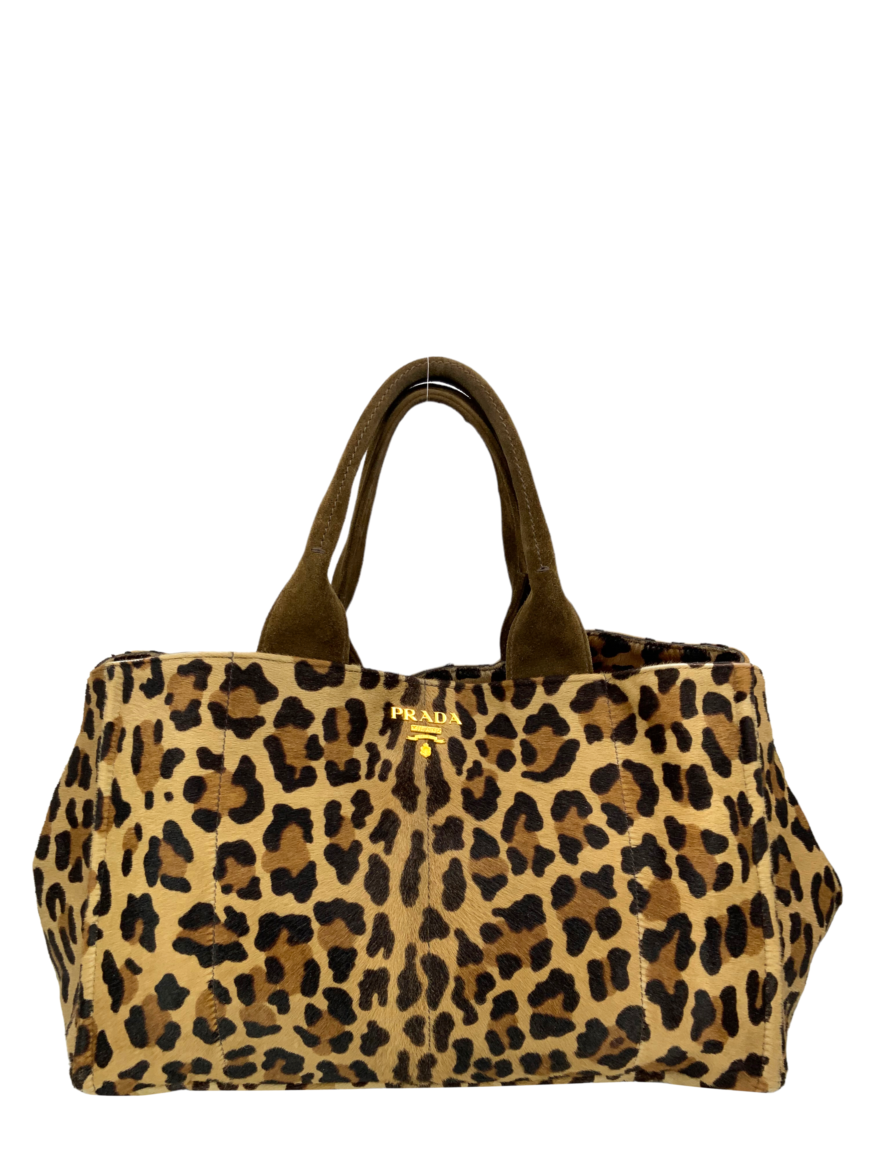 PRADA Cavallino Calf Hair Large Tote Bag for Women | Luxury Leather Handbag | Designer Shoulder Bag for Work, Travel & Everyday Use