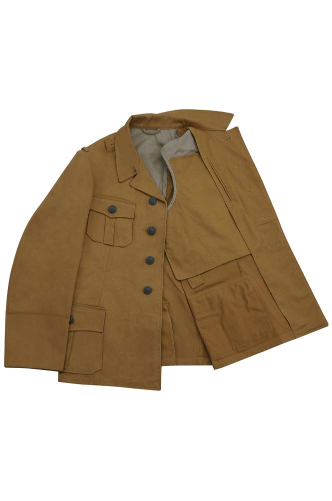 WW2 German Tropical Kriegsmarine EM Sand Tunic - Authentic WWII Military Uniform for Reenactment & Collectors | Perfect for Historical Events, Cosplay & Display