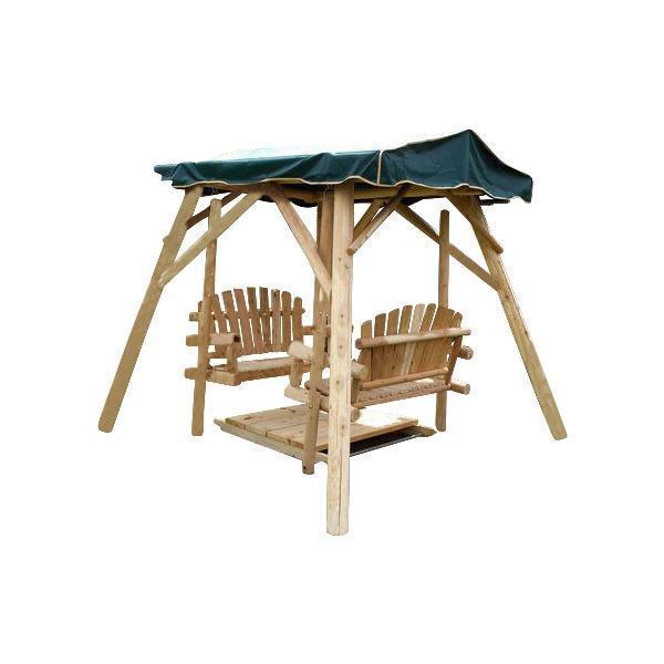 Premium Outdoor Double Glider Swing Set - Heavy Duty Metal Frame with Comfortable Seating for Backyard, Garden, and Patio - Perfect for Relaxing, Lounging, and Family Bonding Time