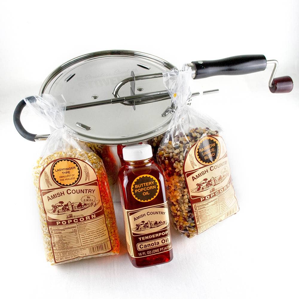 Amish Country Popcorn Gift Set for Beginners - Premium Gourmet Popcorn Sampler - Perfect for Movie Nights, Gifts & Family Snacking