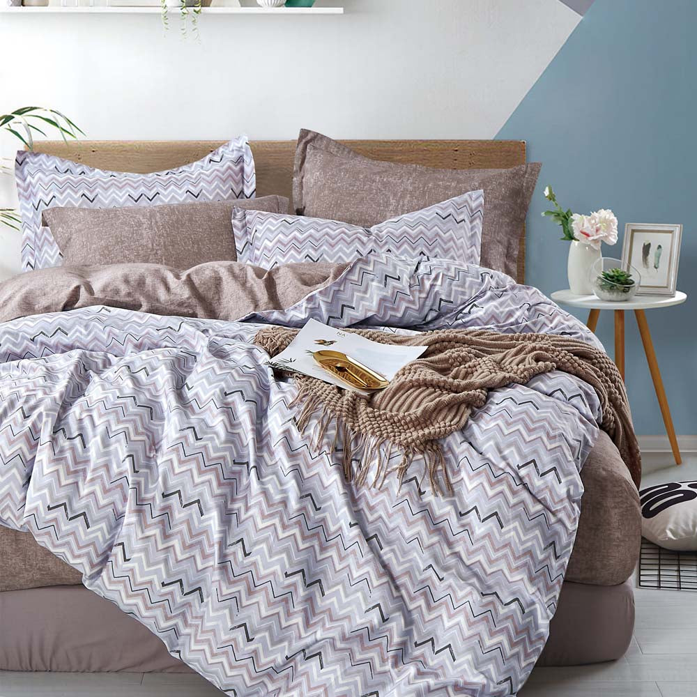 Ezekiel Grey Quilt Cover Set King Size - Soft Luxury Bedding for Comfortable Sleep - Perfect for Master Bedroom, Guest Room & Hotel Decor