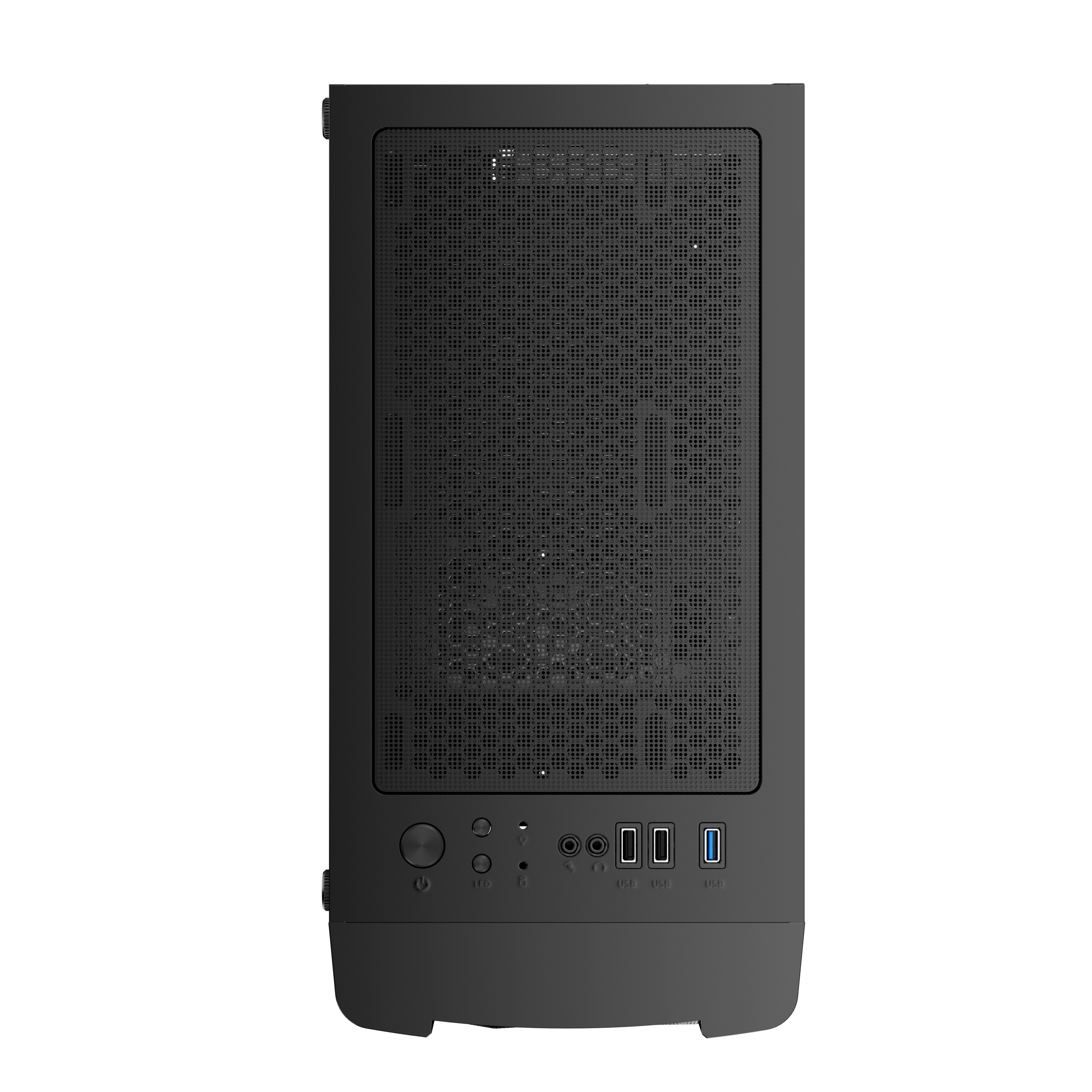 1st Player DK Series D4 ATX Mid Tower Gaming PC Case - Metal Mesh Front Panel, High Airflow Design, Tempered Glass Side Panel (Black) - Perfect for Gaming Rigs, Workstations & Custom PC Builds