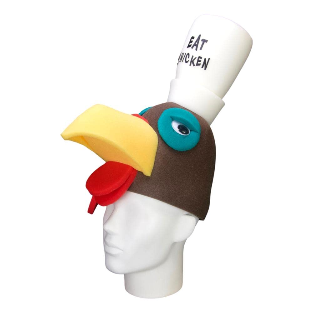 FOAM PARTY HATS: Chef Turkey Hat for Thanksgiving & Halloween - Turkey Day Party Favors, Photobooth Props & Costume Accessories - Perfect for Thanksgiving Celebrations, Halloween Parties & Family Gatherings