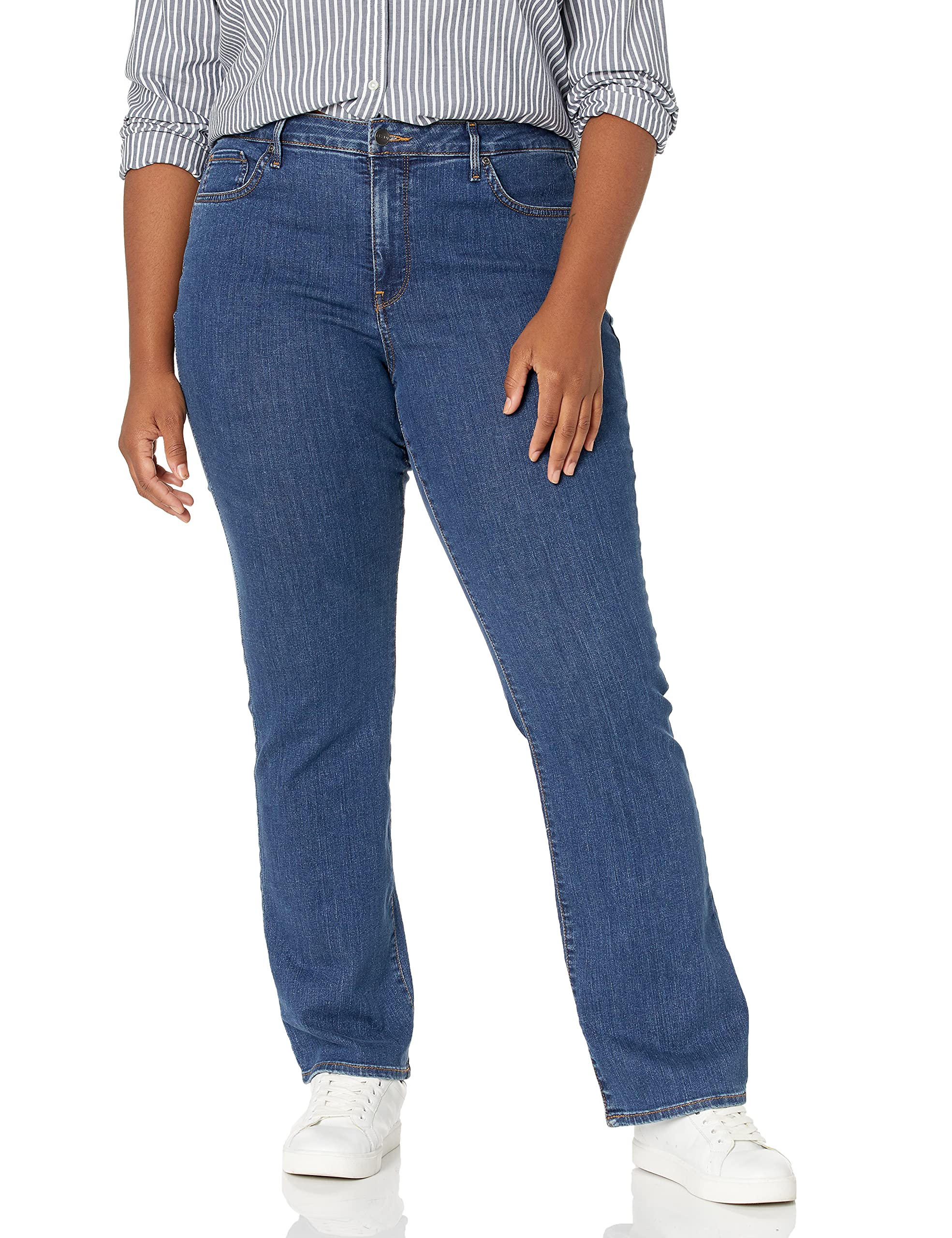 NYDJ Women's Plus Size Barbara Bootcut Jeans - Slimming Fit Flare Leg Pants for Curvy Figures | Comfortable Stretch Denim for Work, Casual & Date Night Outfits
