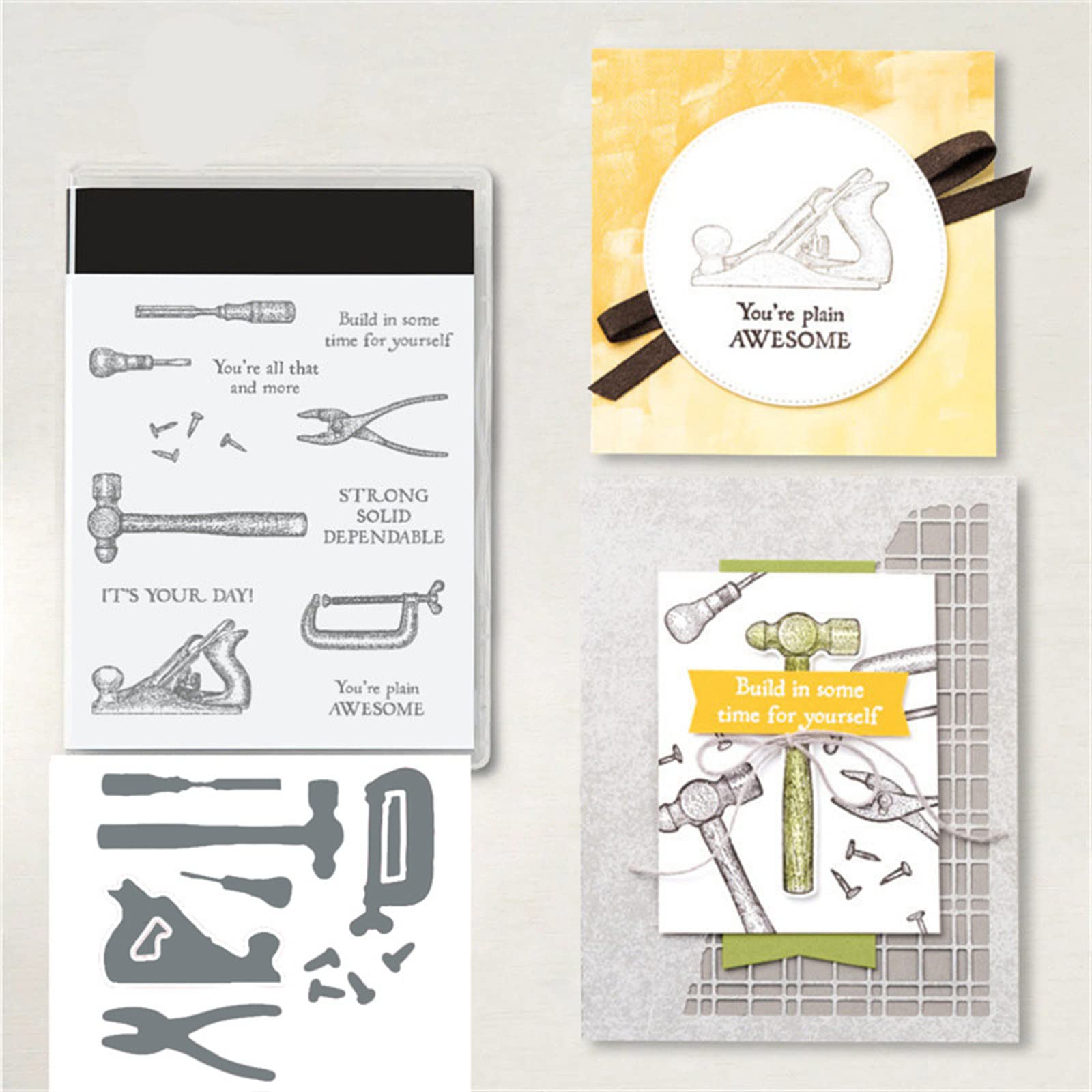 Premium Card Making Stamps & Dies Set - DIY Scrapbooking Supplies for Handmade Greeting Cards, Invitations, Journals - Small Clear Stamps for Card Decorations, Paper Crafts & Memory Keeping (5476) - Perfect for Birthday Cards, Wedding Invitations & DIY Gift Tags