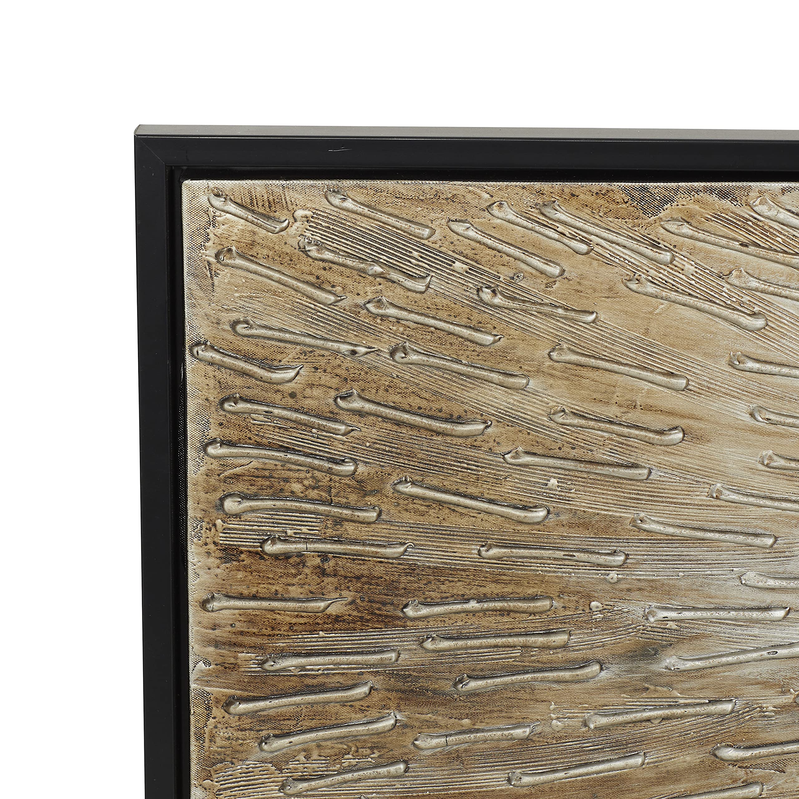 Deco 79 43973 Brown Framed Canvas Wall Art - Modern Home Decor for Living Room, Bedroom & Office