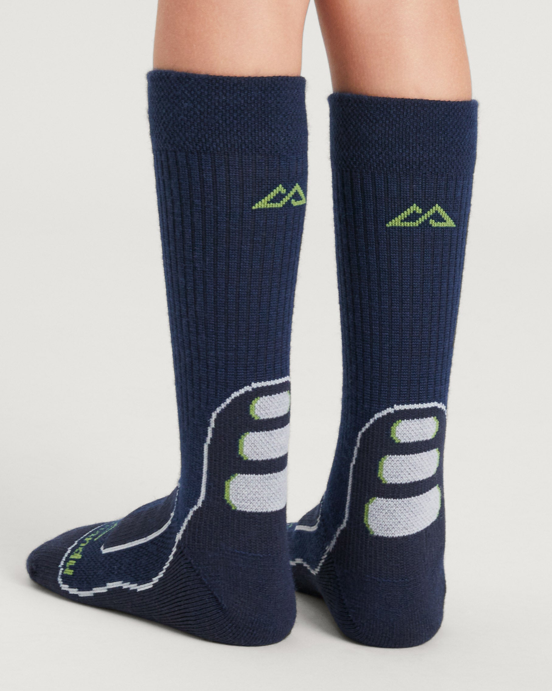 Kids' NuYarn Ergonomic Hiking Socks - Breathable & Cushioned for Outdoor Adventures (Midnight Navy) - Perfect for Camping, Backpacking & Trail Hiking