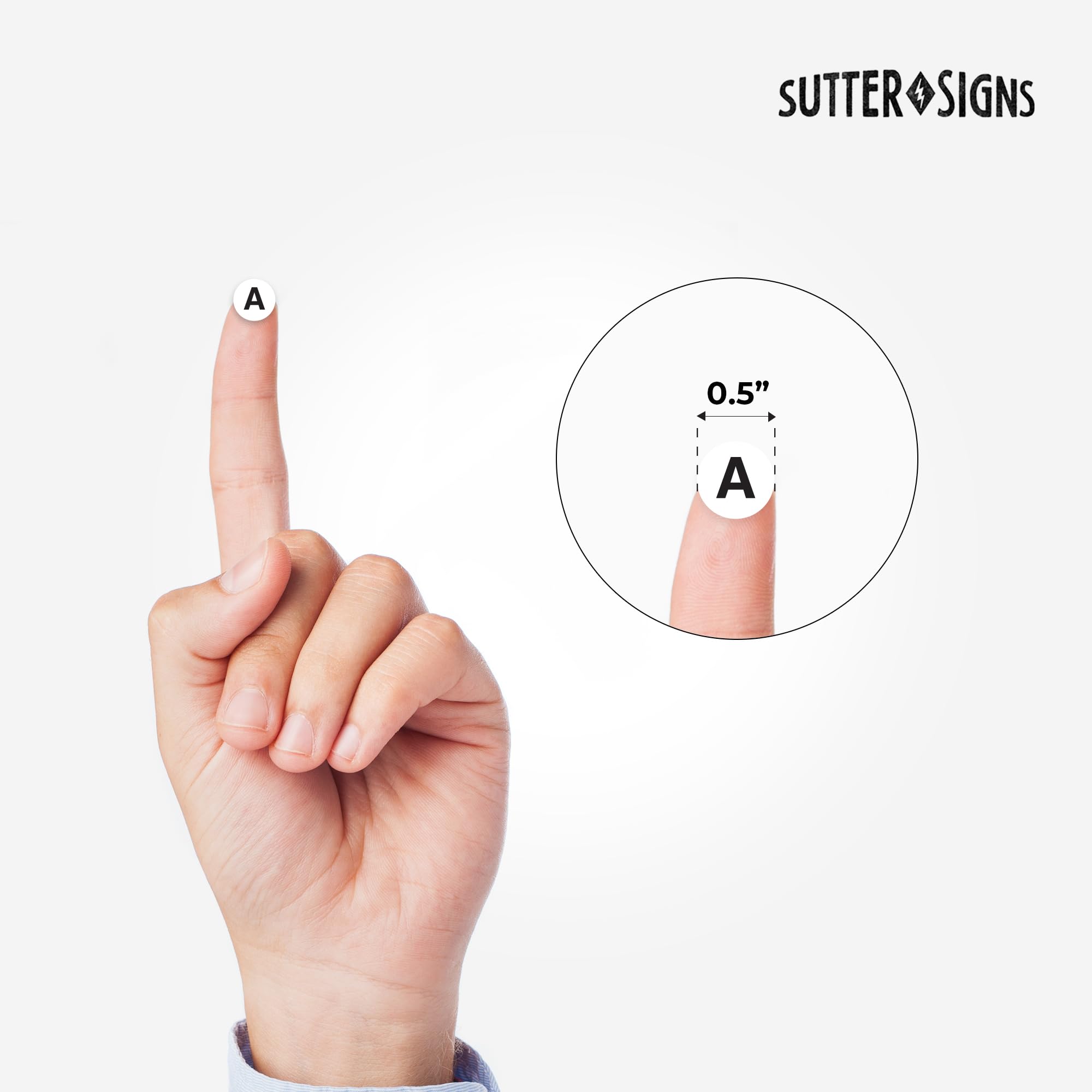 1000pcs Letter S Stickers - 0.5