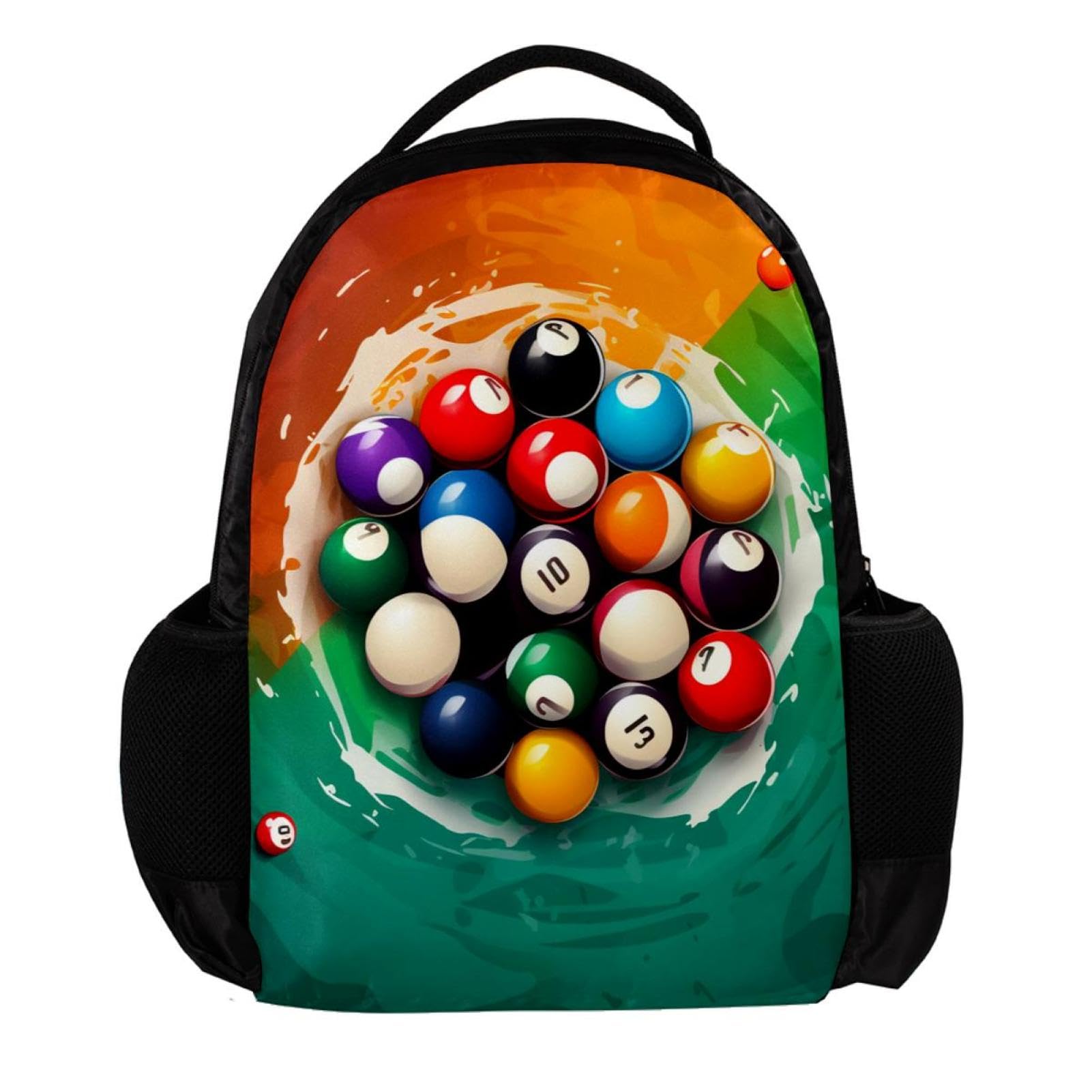 Premium Travel Backpack for Men & Women - Durable Carry-On Backpack with Billiard Design - Perfect for Business Trips, Hiking & College Campus Use