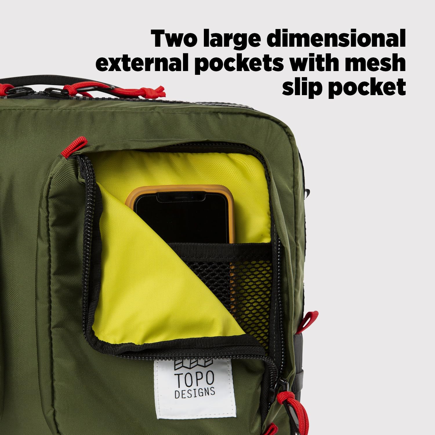 Topo Designs Global Briefcase - Durable Eco-Friendly Laptop Bag for Men & Women, Water-Resistant Travel Backpack with Oversized Zips, Perfect for Commuting, Business Trips & Daily Use (Navy Blue)