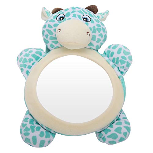 Safe Baby Car Mirror - Shatterproof Backseat Infant Mirror for Rear-Facing Car Seats | BPA-Free Plastic, Clear View & Odorless | Perfect for Parents to Monitor Baby Safely While Driving (Deer Design)