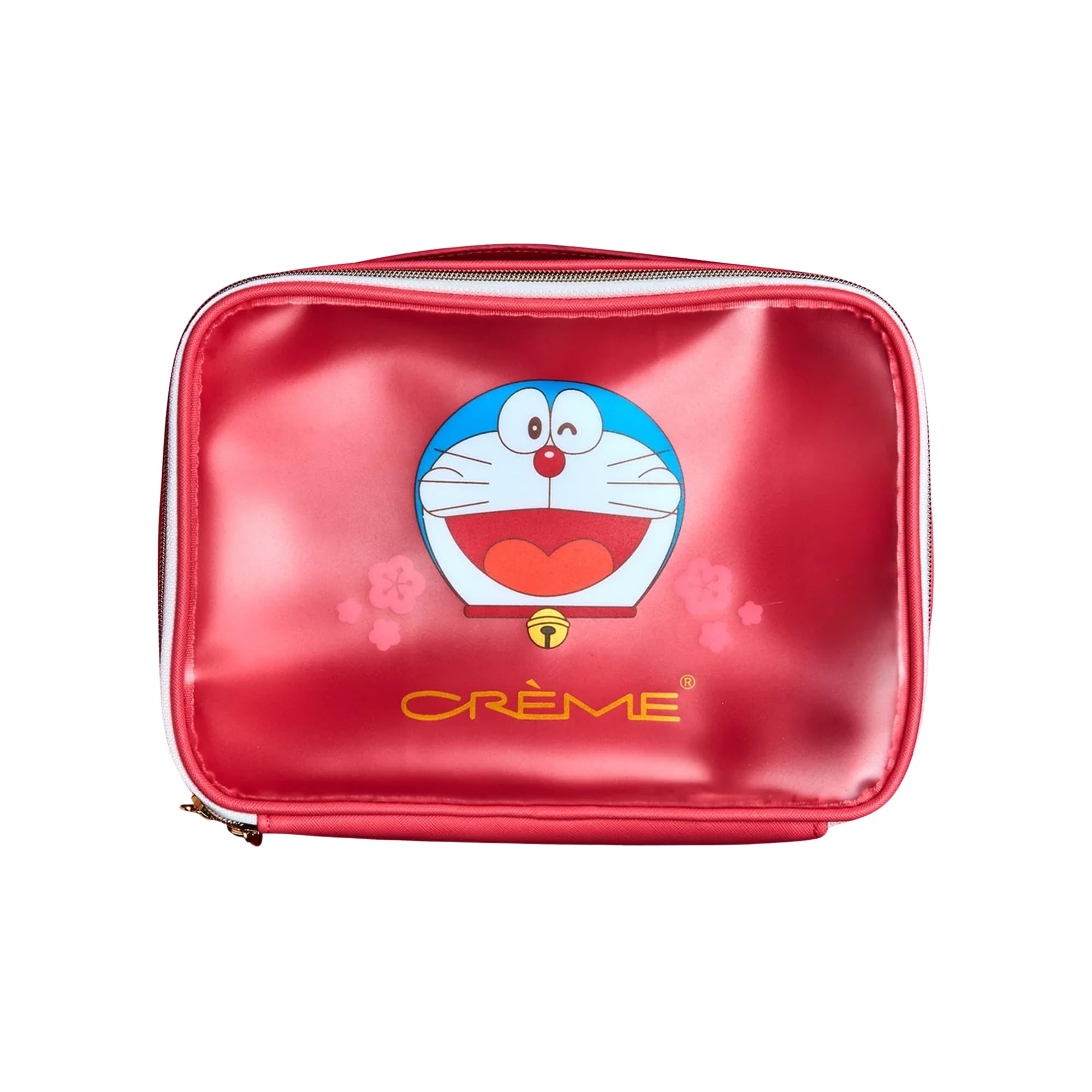 The Crème Shop x Doraemon Lucky Lunar Makeup Bag - Cute Travel Cosmetic Organizer for Women | Waterproof Toiletry Pouch for Makeup Brushes & Essentials | Perfect for Vacation, Gym, Business Trips & Daily Use