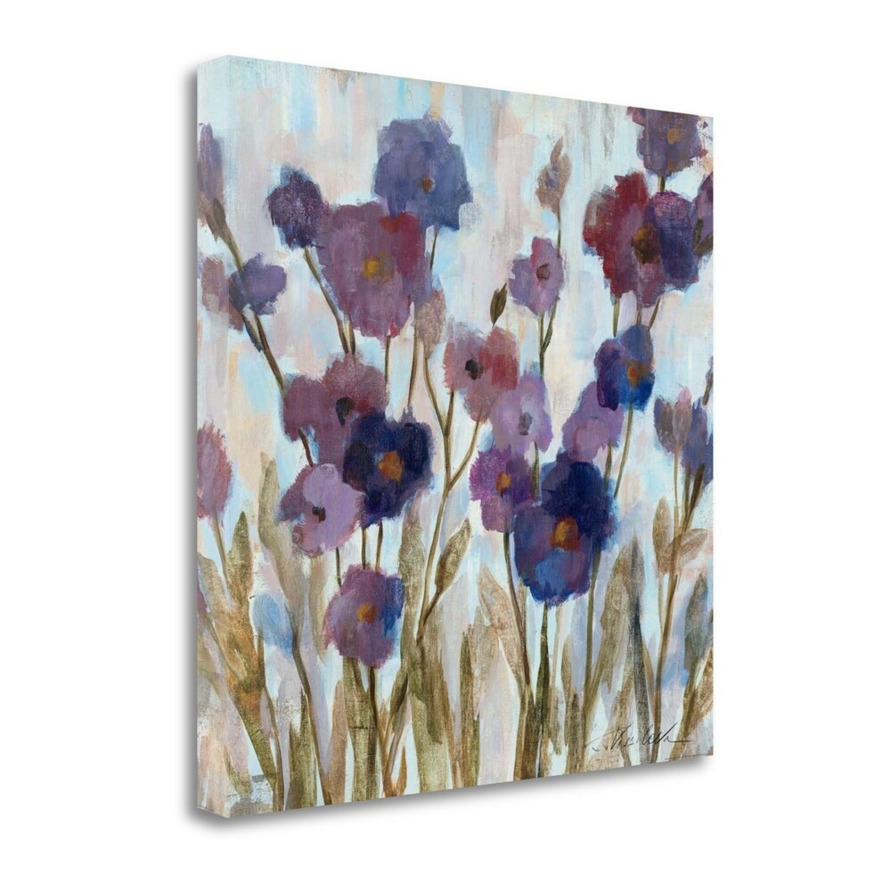 Abstracted Floral In Purple By Silvia Vassileva - Premium Giclee Art Print on Gallery Wrapped Canvas - Perfect for Living Room, Bedroom & Office Wall Decor