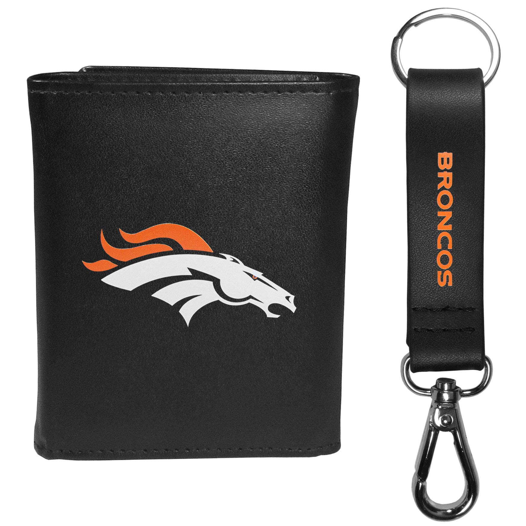 Siskiyou Genuine Leather Tri-Fold Wallet with Keychain Strap - Slim RFID Blocking Bifold Wallet for Men - Perfect for Travel, Business & Everyday Use
