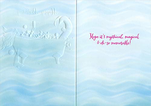 Avanti Mermaid Bubble Bath Funny Birthday Card for Women - Humorous A-Press Greeting Card with Feminine Design - Perfect for Her Birthday, Anniversary & Special Occasions