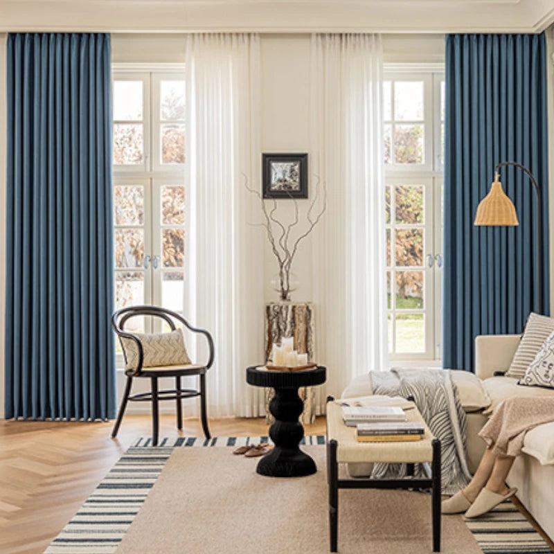 Claire Polyester Wavy Pattern Curtain Swatch - Elegant Window Treatment for Living Room, Bedroom & Home Decor
