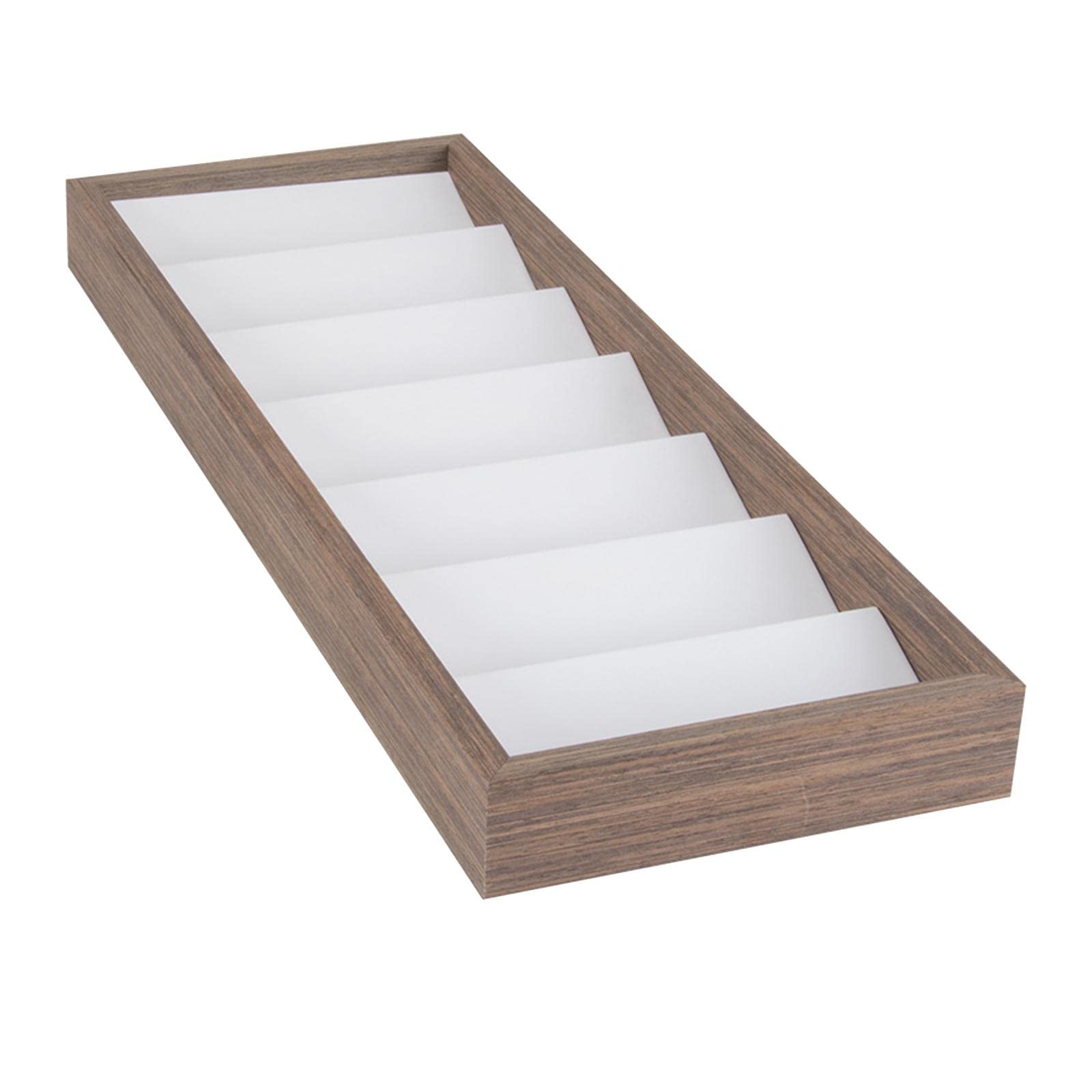 Shamjina 7-Slot Wooden Eyeglass Organizer - Modern Glasses Storage Box, Jewelry & Watch Display Tray - Perfect for Bedroom, Office, or Bathroom Organization