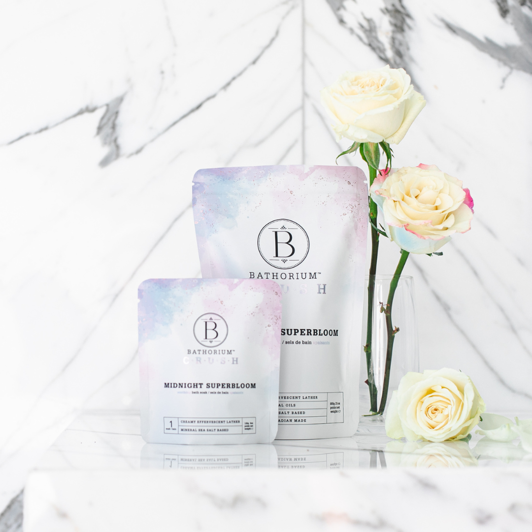 Midnight Superbloom Crush Bath Soak - Relaxing Floral Scented Bath Salts for Stress Relief & Self Care - Perfect for Spa Nights & Gift Giving