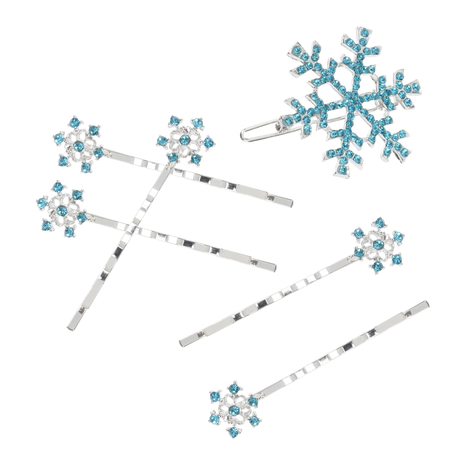 Snowflake Hair Clips for Girls - 6pcs Set of Winter-Themed Barrettes & Decorative Hair Accessories for Parties, Holidays & Everyday Wear