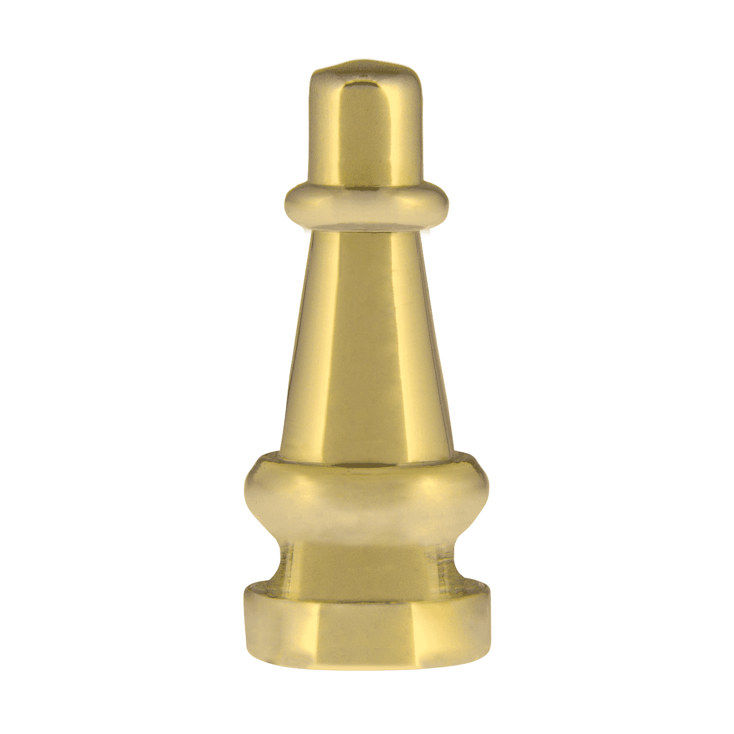 3.3mm Steeple Finial in Polished Brass - Elegant Cabinet & Furniture Hardware for Home Decor and DIY Projects