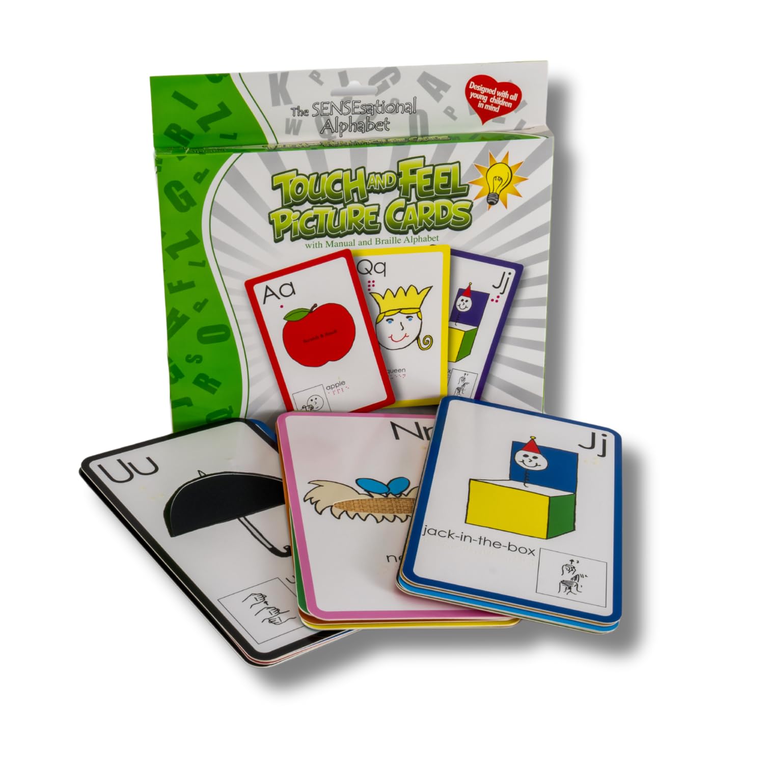 Sensory Alphabet Touch & Feel Flash Cards - Multi-Sensory Learning Cards with ASL & Braille for Kids & Adults - Perfect for Therapy, Inclusive Education & Early Childhood Development - Great for Classroom, Homeschool & Special Needs Learning Activities