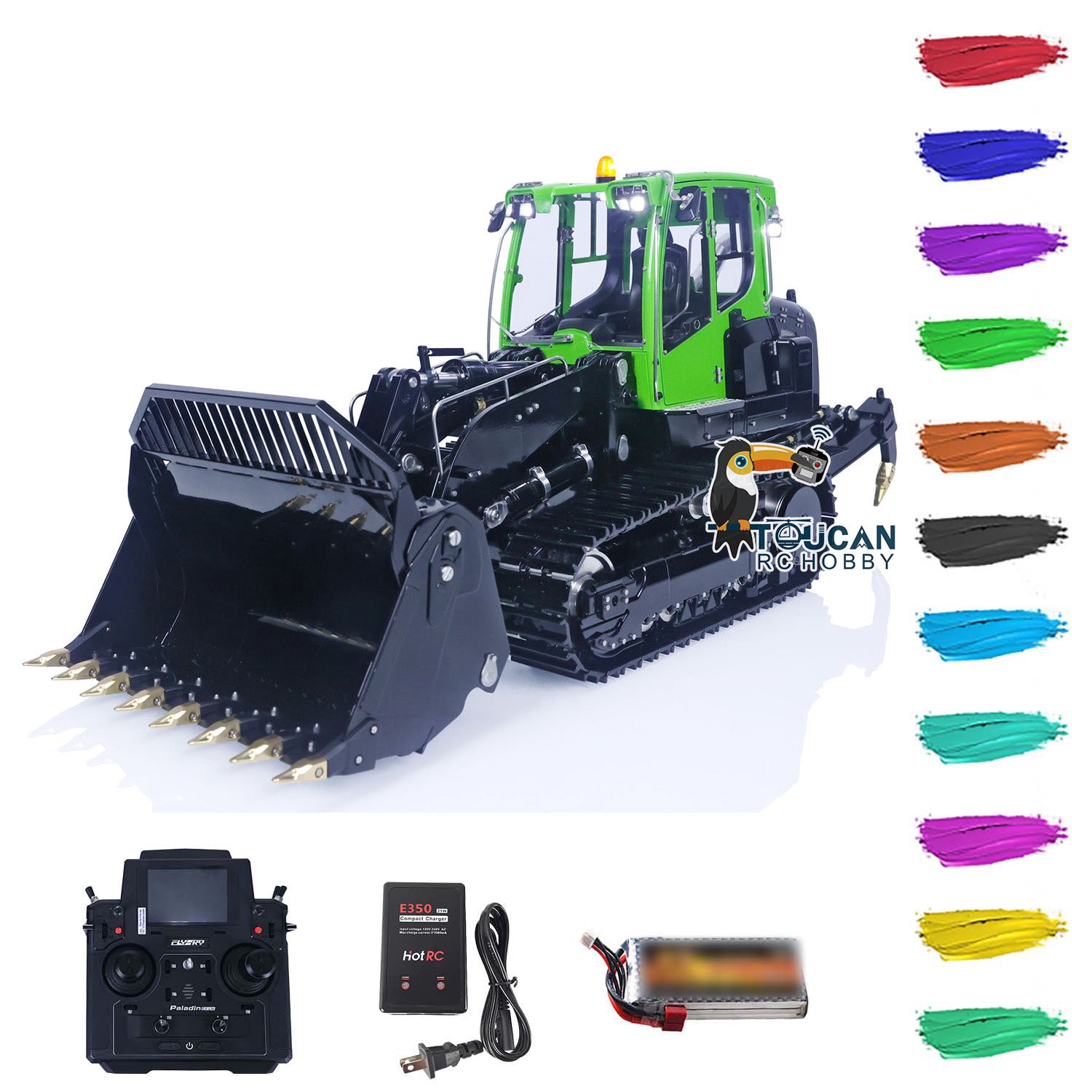 LESU 1/14 Scale Metal RC Hydraulic Loader 636 Remote Control Tracked Car with Light & Sound System, ESC Servo - Perfect for Construction Simulation, Off-Road Play & RC Hobby Enthusiasts