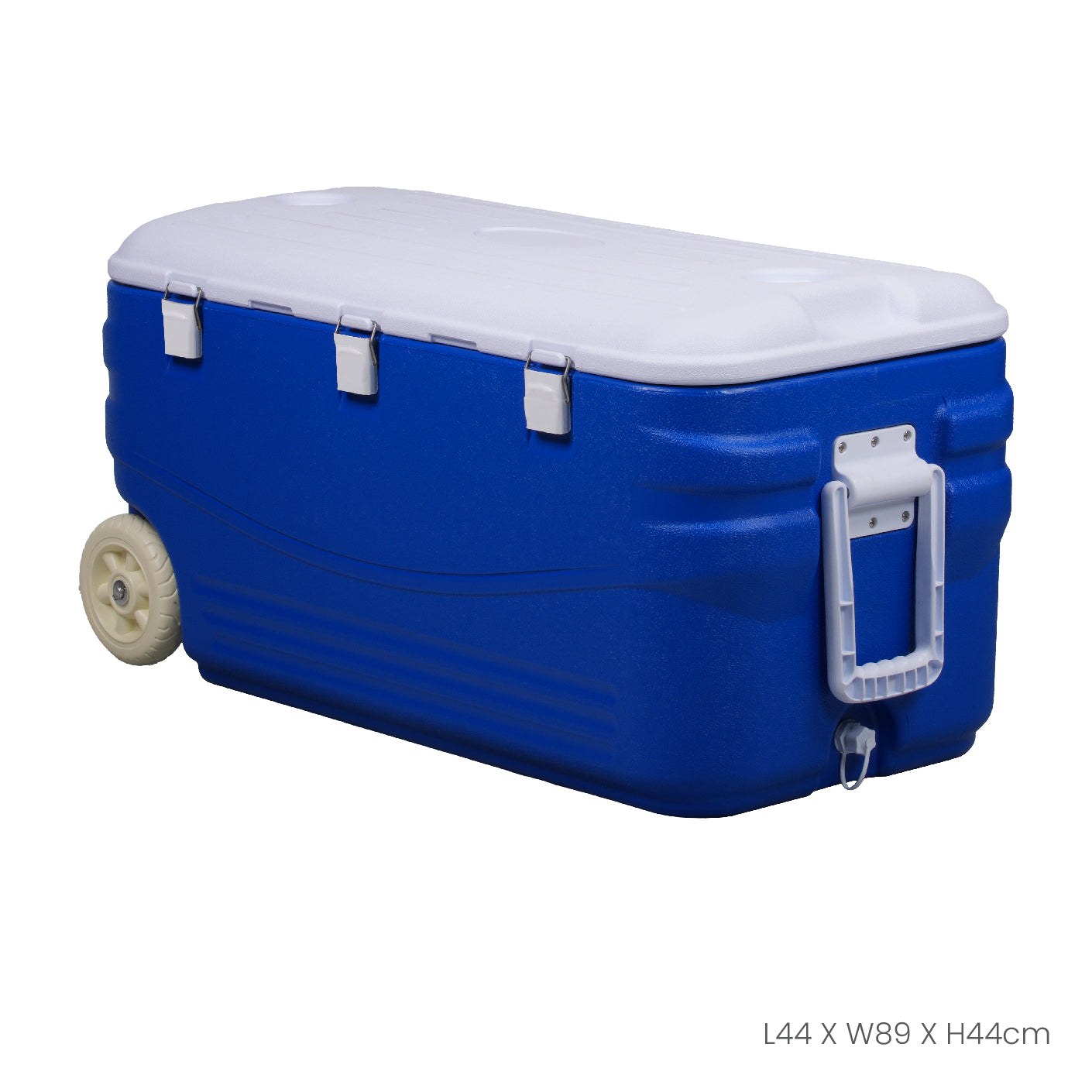 100L Insulated Cooler Box with Wheels - Heavy Duty Portable Ice Chest for Camping, Beach, Picnics & Outdoor Adventures (Model: FC C100 HFH8408)