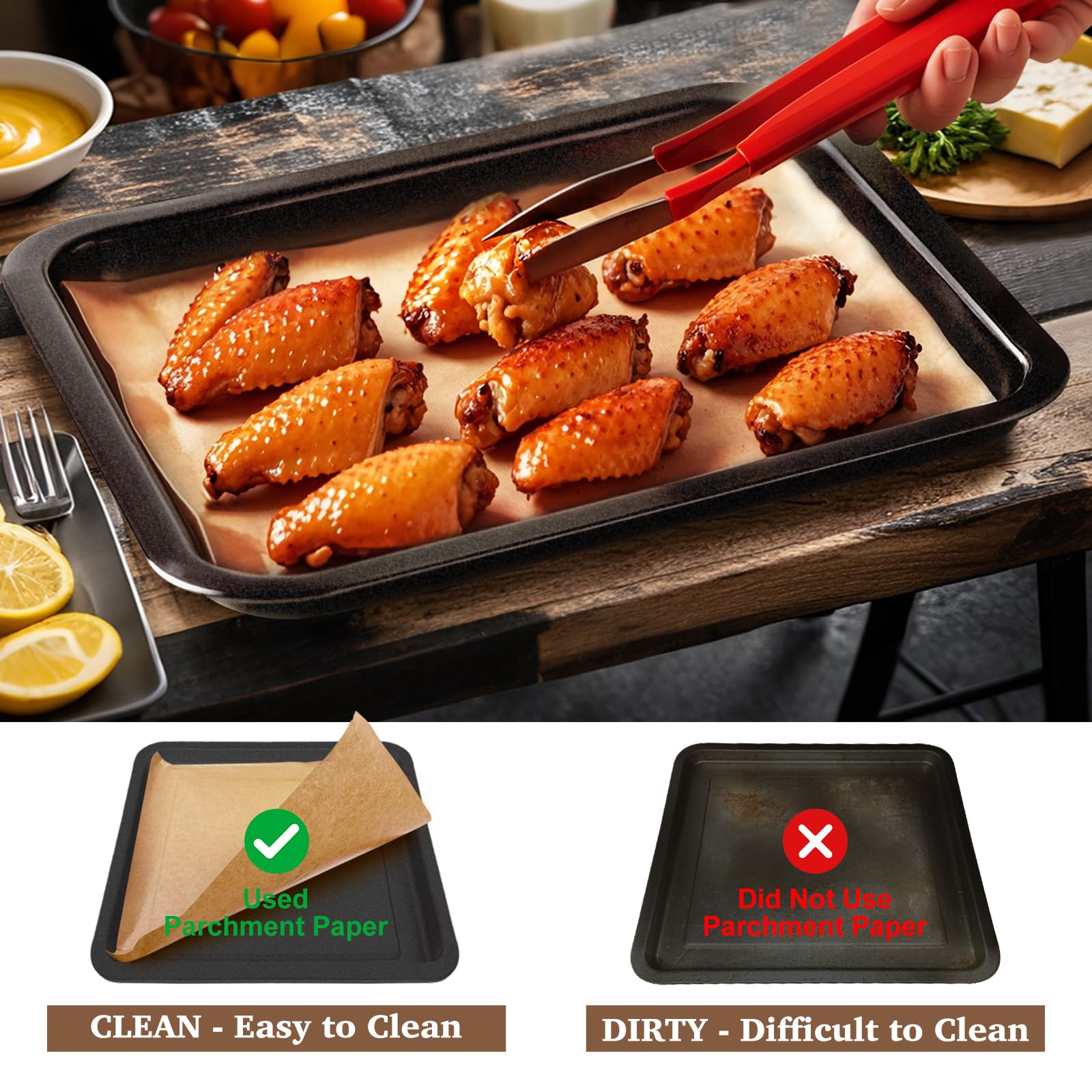 Disposable Air Fryer Liners Parchment Sheets - Compatible with Nuwave Bravo XL, 12-in-1 30qt Smart Oven & Toaster Oven - Non-Stick Baking Accessories for Healthy Cooking, Roasting & Reheating Food