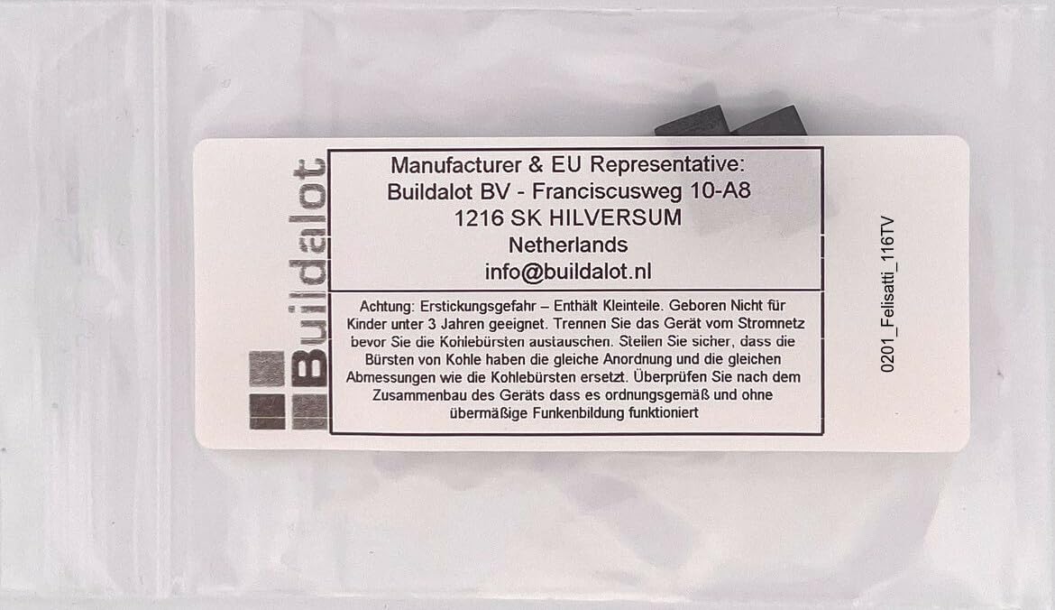 High-Quality Carbon Brushes 0201_Felisatti_116TV Replacement for Felisatti Grinder 116TV - Includes Spring - Perfect for Power Tools & Woodworking Projects