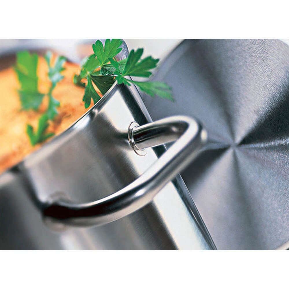 Matfer Bourgeat Excellence 11-Inch Stainless Steel Casserole Pot with Lid - Professional-Grade Cookware for Braising, Stewing & Baking - Perfect for Home Chefs & Restaurant Use