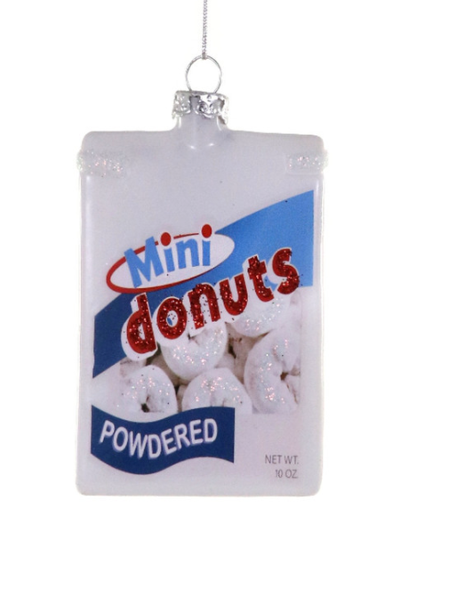 Mini Powdered Donut Ornaments - Cute Miniature Donut Decorations for Christmas Tree, Cupcake Toppers, Party Favors and DIY Crafts