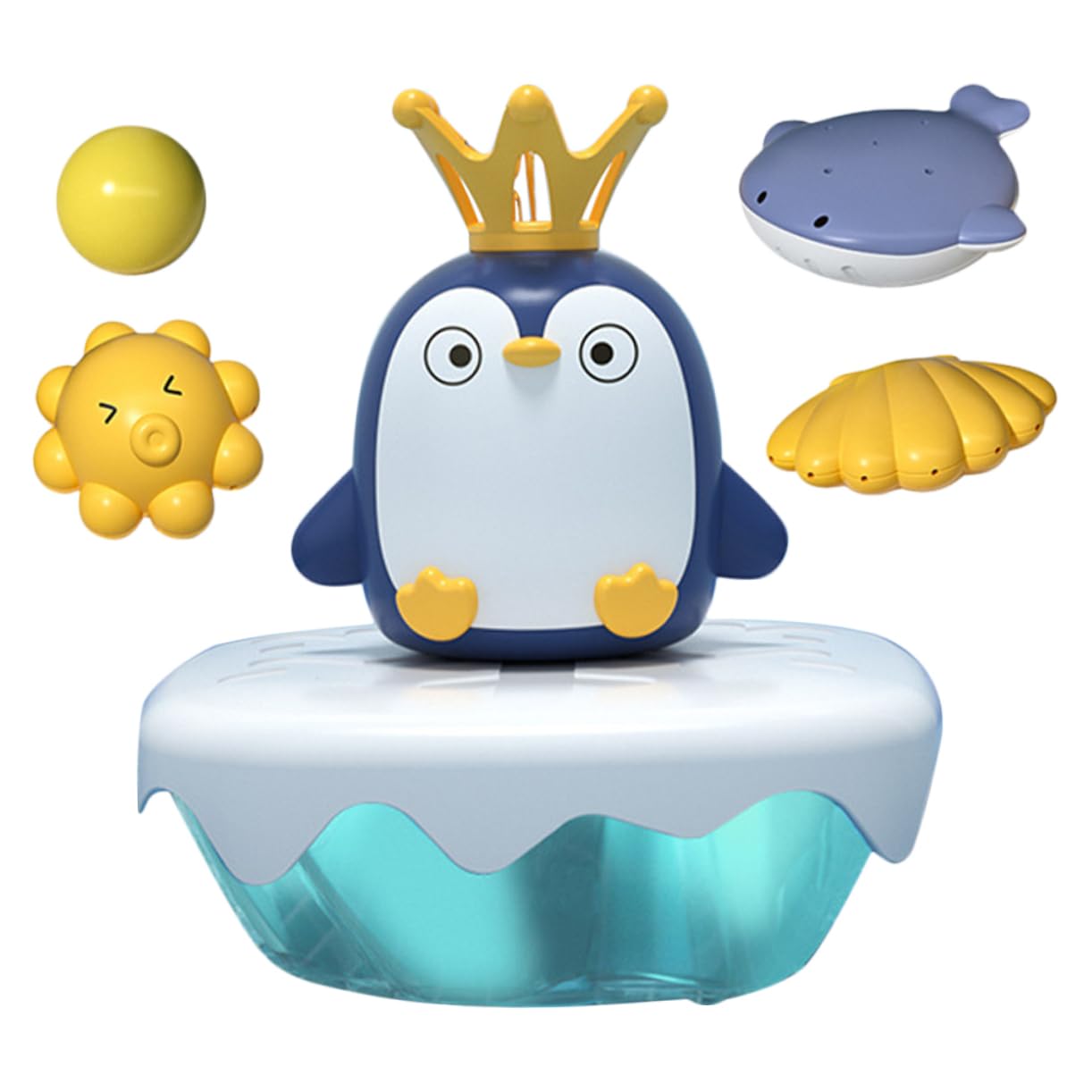 UPKOCH 4 Sets Penguin Bath Toys - Water Spray & Sprinkler Fun Bath Time Toys for Kids, Cute Penguin Shaped Bathroom Play Set for Toddlers & Babies - Perfect for Bathtub, Pool, and Outdoor Water Play