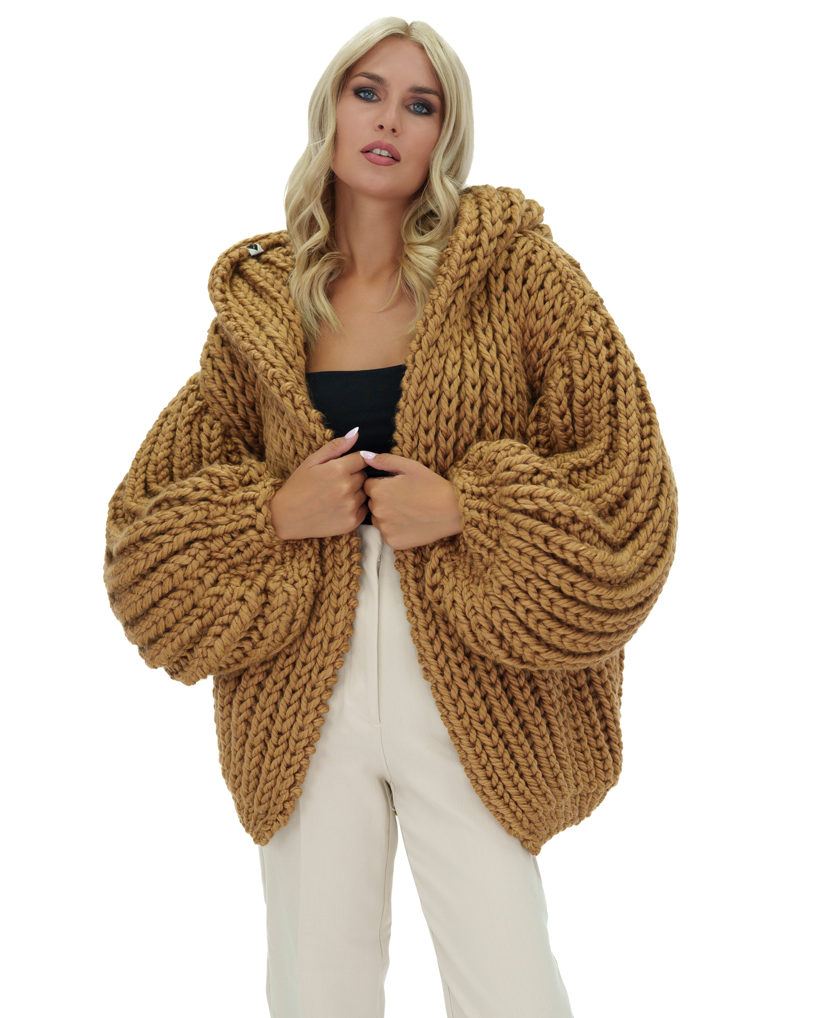 Stylish Hooded Chunky Cardigan for Women - Cozy Oversized Knit Sweater | Perfect for Fall, Winter & Casual Outfits