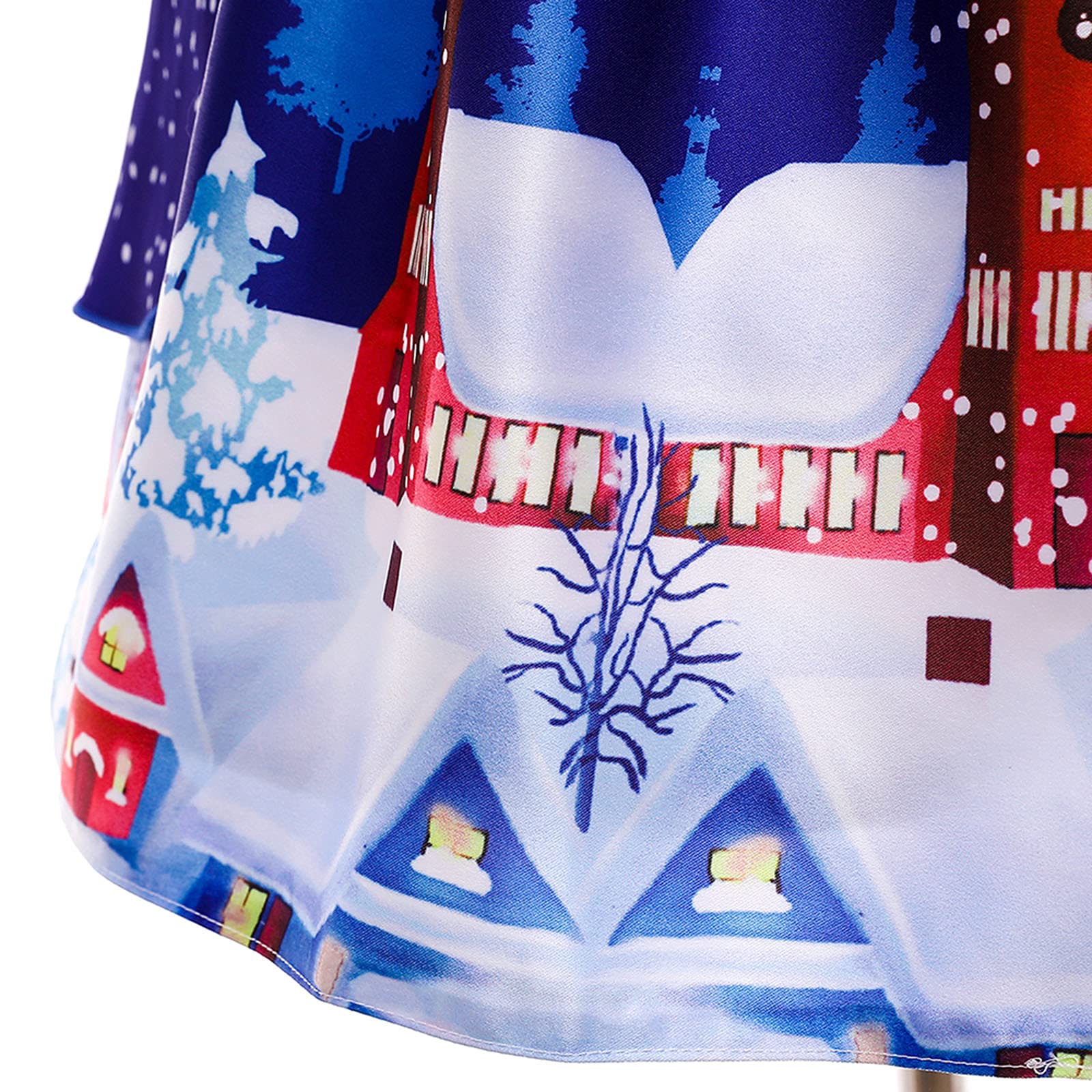 Casual Party Dresses for Girls - Kids Pageant Christmas Gown, Princess Dance Dress, Xmas Holiday Outfit (Blue, 3-4 Years) - Perfect for Holiday Parties, Pageants & Special Occasions