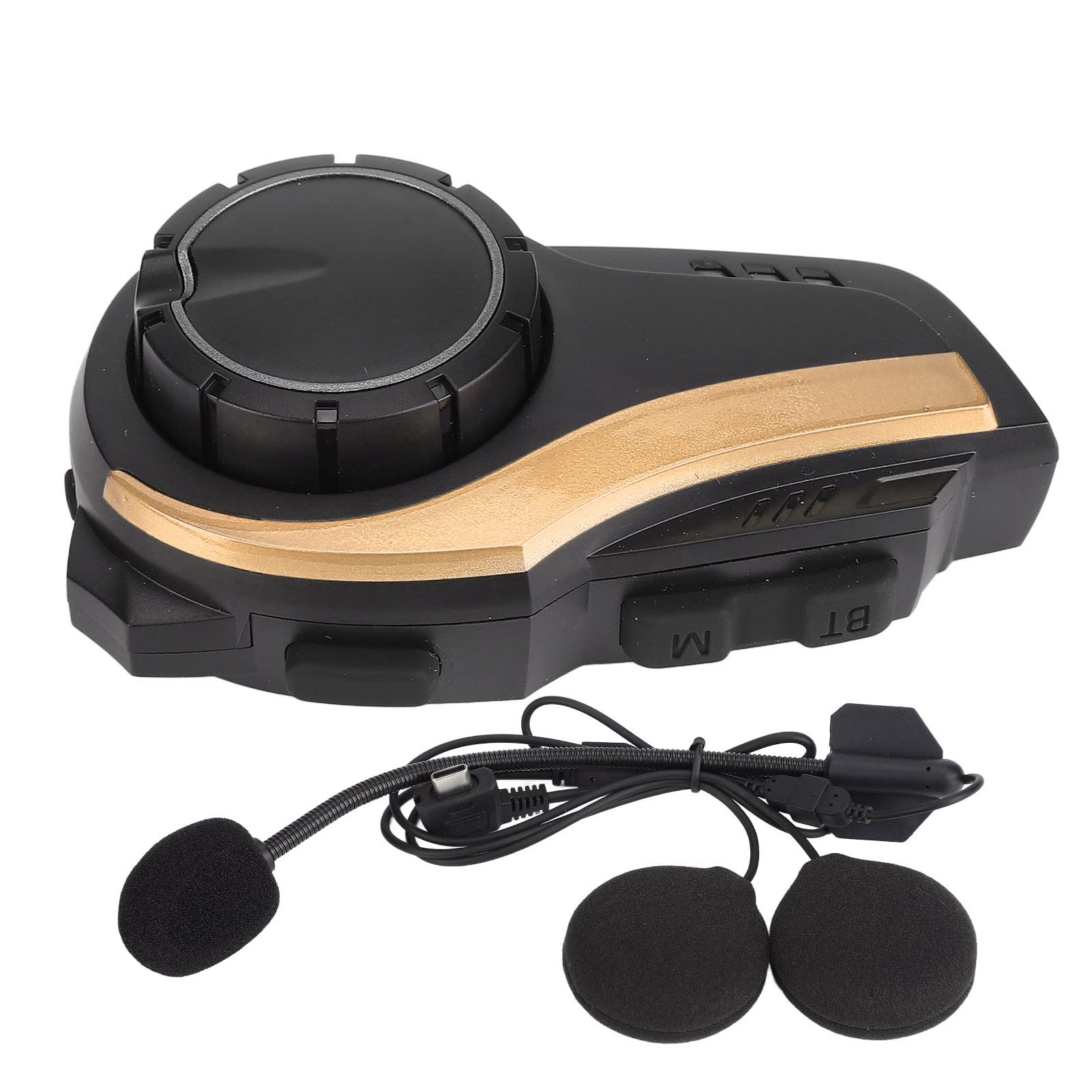 GOWENIC Bluetooth Motorcycle Helmet Headset - IP65 Waterproof, Noise Reduction, Hands-Free for Safe Riding