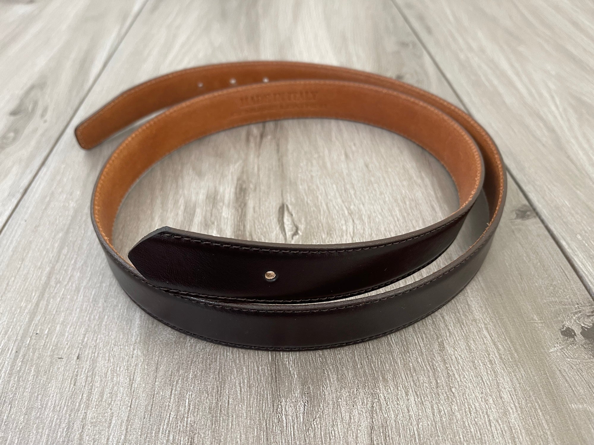 Men's Brown Leather Belt Strap Replacement for Dunhill - 1 1/8 Inch (30mm) Dress Belts - Perfect for Business Attire & Formal Occasions