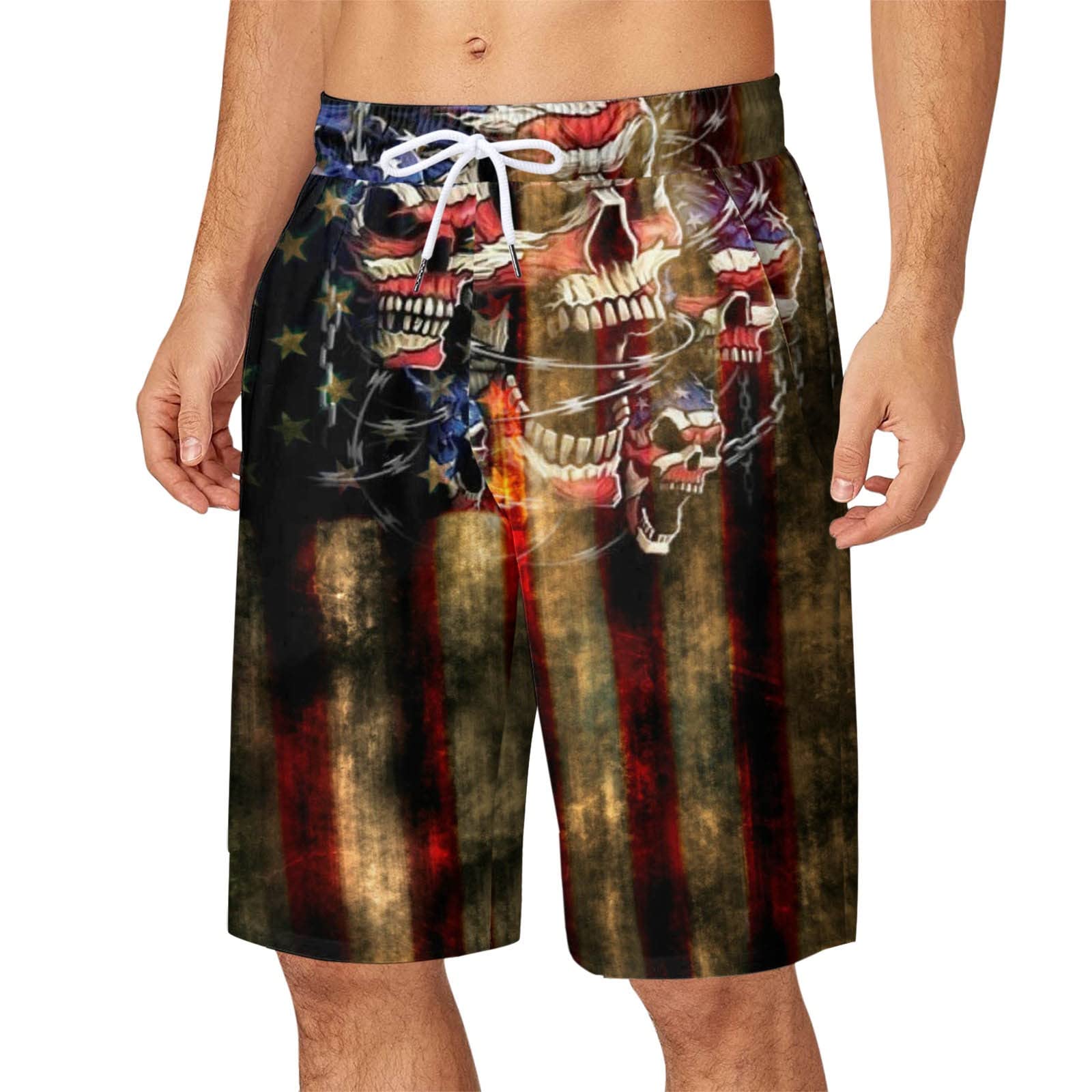 **Men's Big & Tall Stretch Board Shorts - Comfortable Casual Swim & Gym Shorts for Vacation, Workout & Athletic Activities**