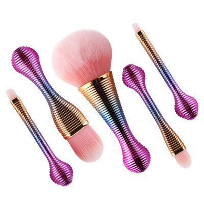 5-Piece Professional Makeup Brush Set for Foundation, Blending, Contouring - Perfect for Everyday Makeup & Travel
