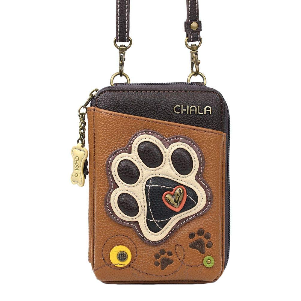 Chala Handbags Paw Print Wallet Crossbody Purse for Women - Convertible Strap, Dog Mom Gift, Dog Lover Accessories | Perfect for Everyday Use, Travel & Pet Lovers