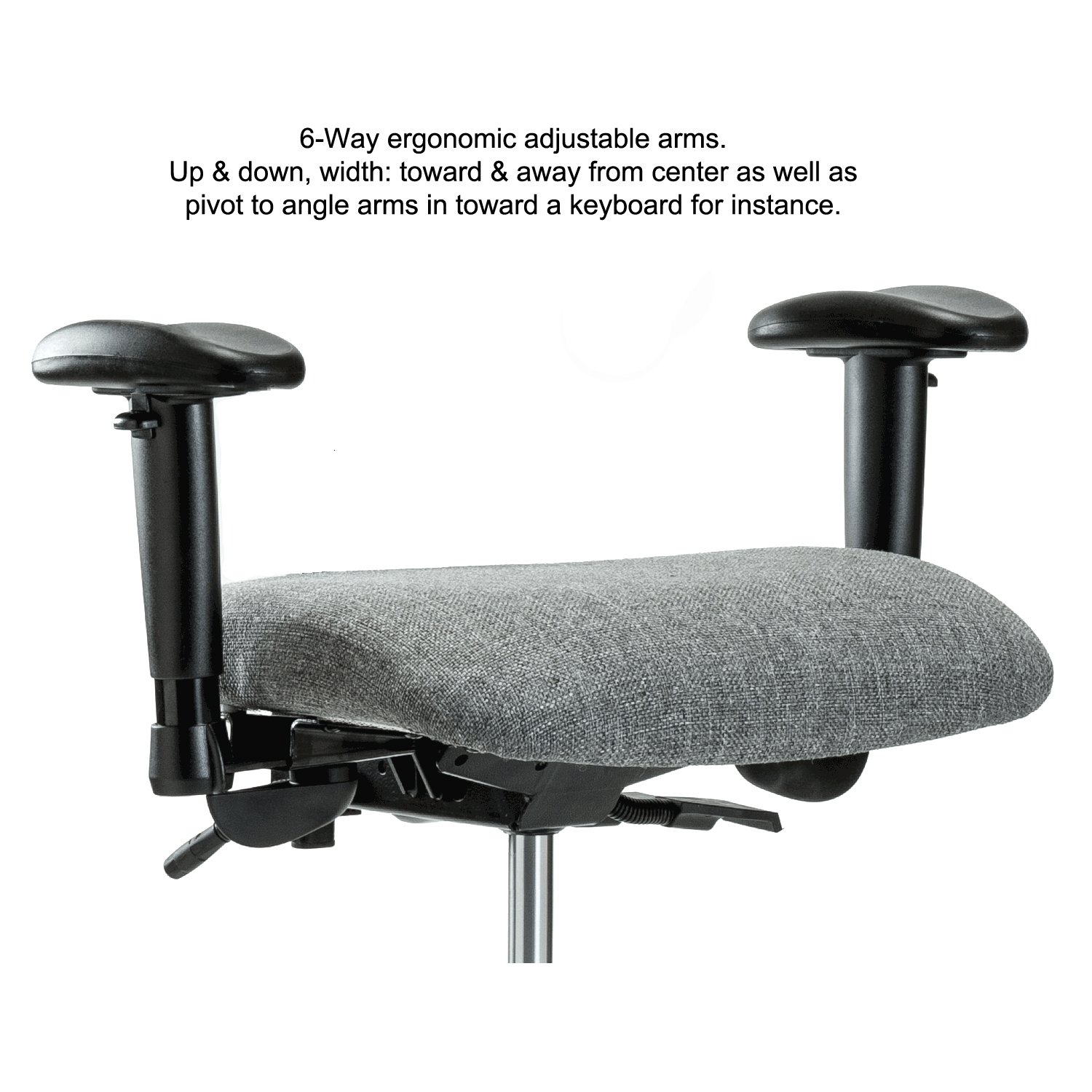 Ergonomic Swivel Office Chair with Wheels - Adjustable Height Multi-Task Rolling Chair for Carpet & Hard Floors, Colonial Blue Vinyl Upholstery - Perfect for Home Office, Gaming & Workspace